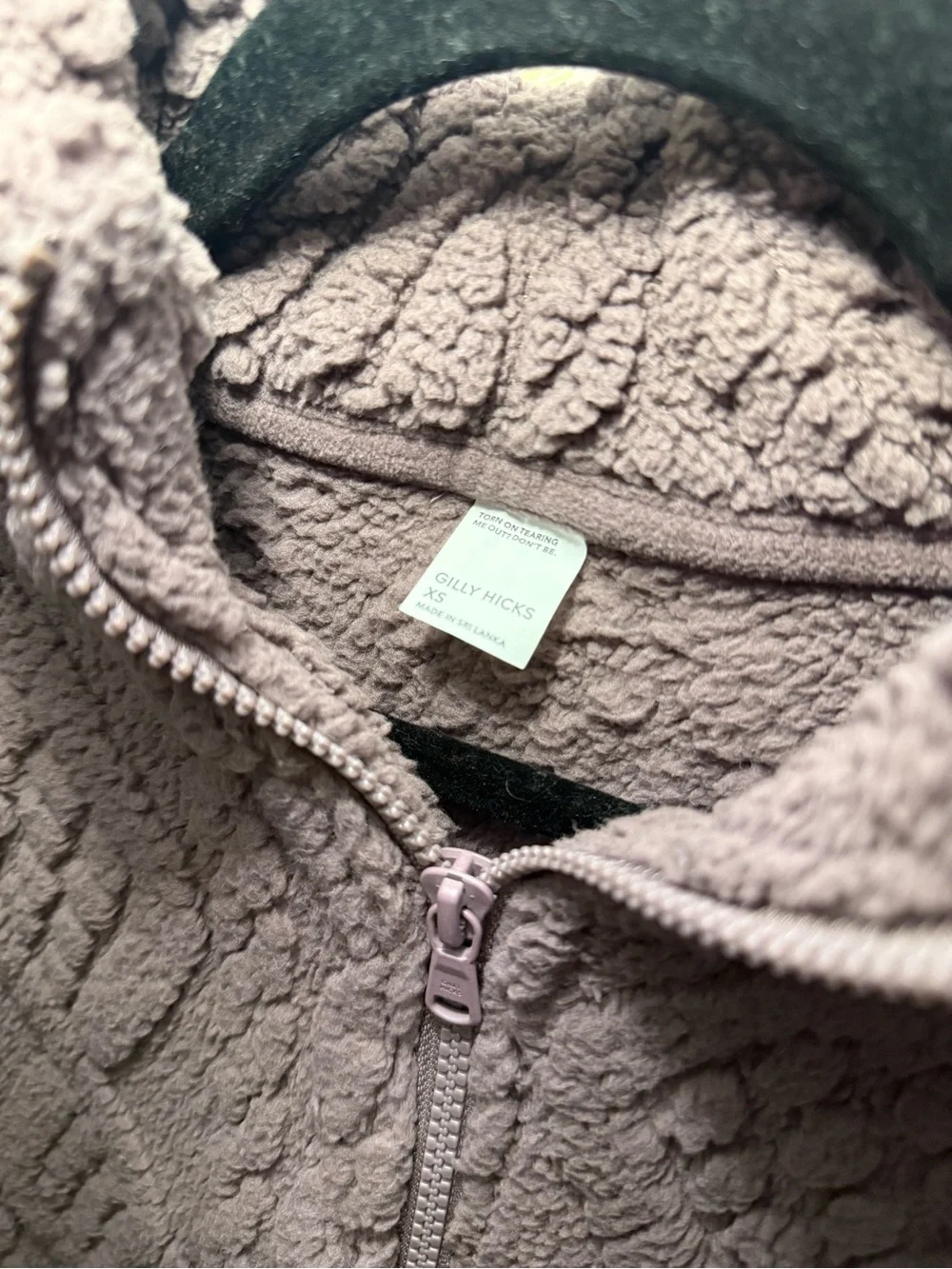 Gilly Hicks Plush Quarter‑Zip Sweater in Mauve